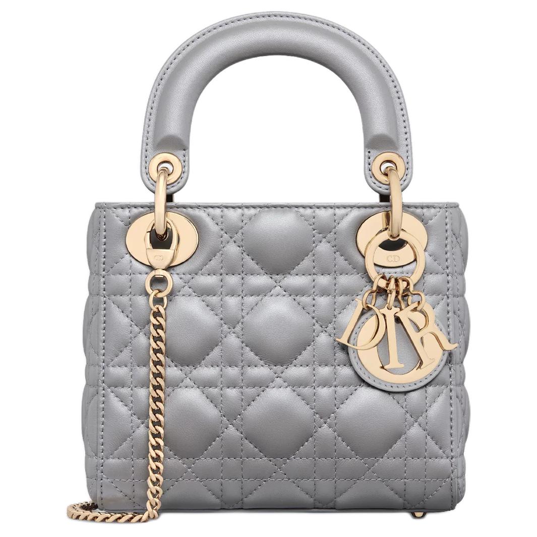 

DIOR Lady Sheepskin Lady Bag, сумка через плечо, кроссбоди, мини-сумка для женщин, молочно-серый