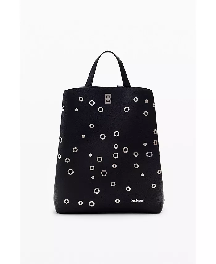 

Женский рюкзак Medium с шипами Desigual, черный