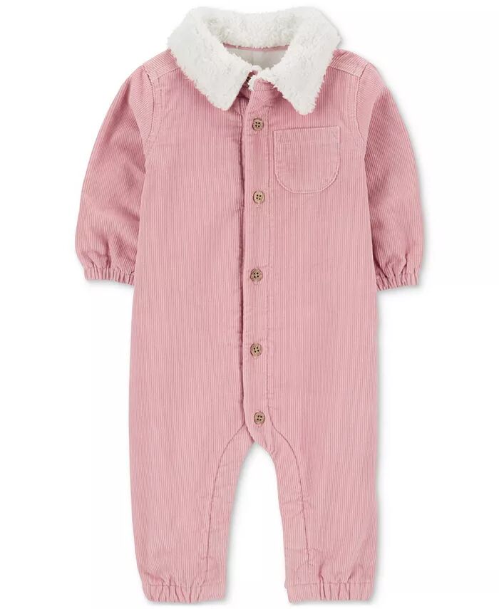 

Комбинезон для девочек из хлопкового вельвета и искусственного шерпа Carter's, розовый