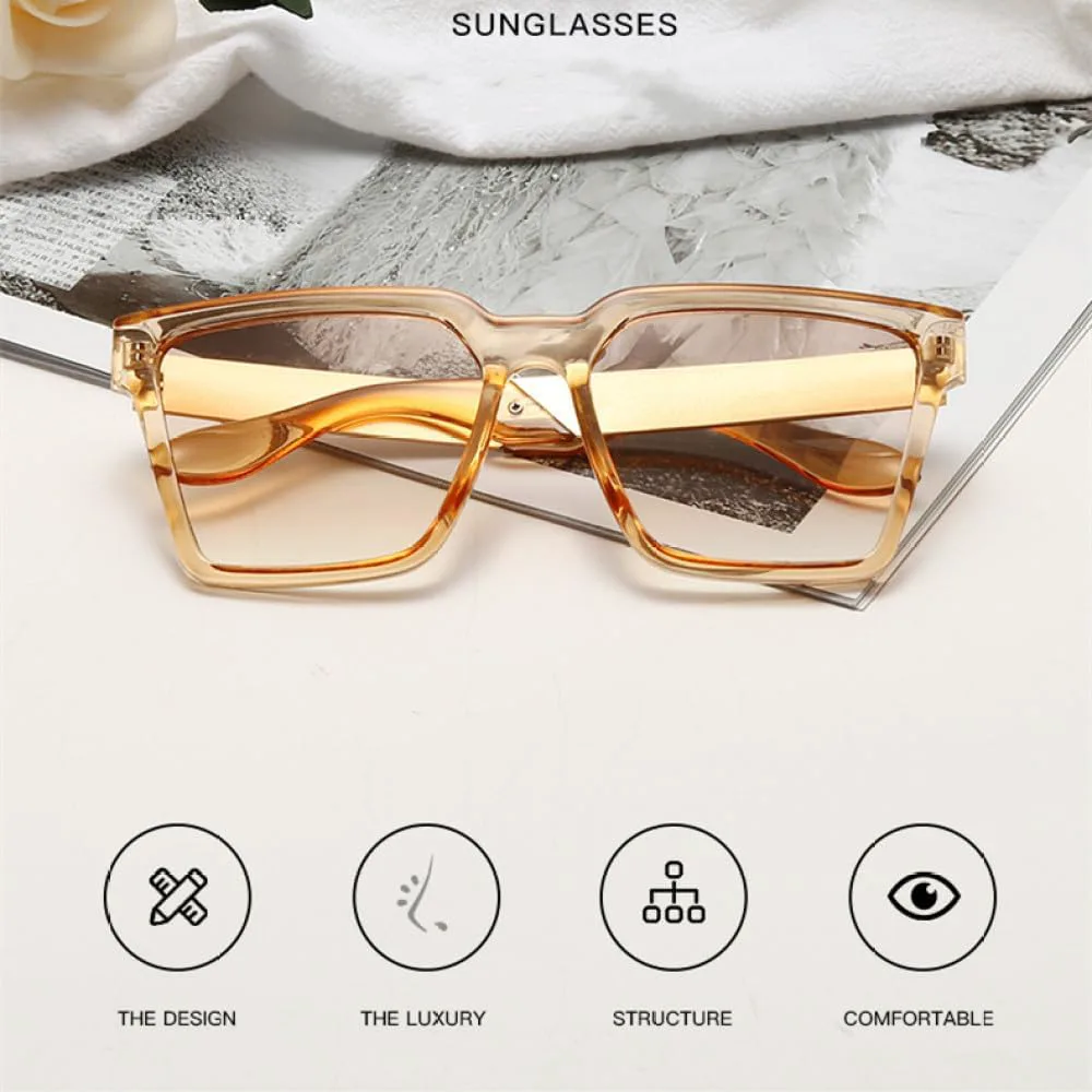 

Солнцезащитные очки MUTYNE в крупной квадратной оправе для женщин и мужчин, модные, в стиле ретро, ​​элегантные, для вождения, с защитой от УФ-излучения UV400, C3