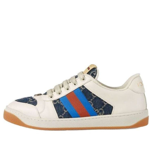 Кроссовки screener 'gg canvas - denim ivory' Gucci, синий