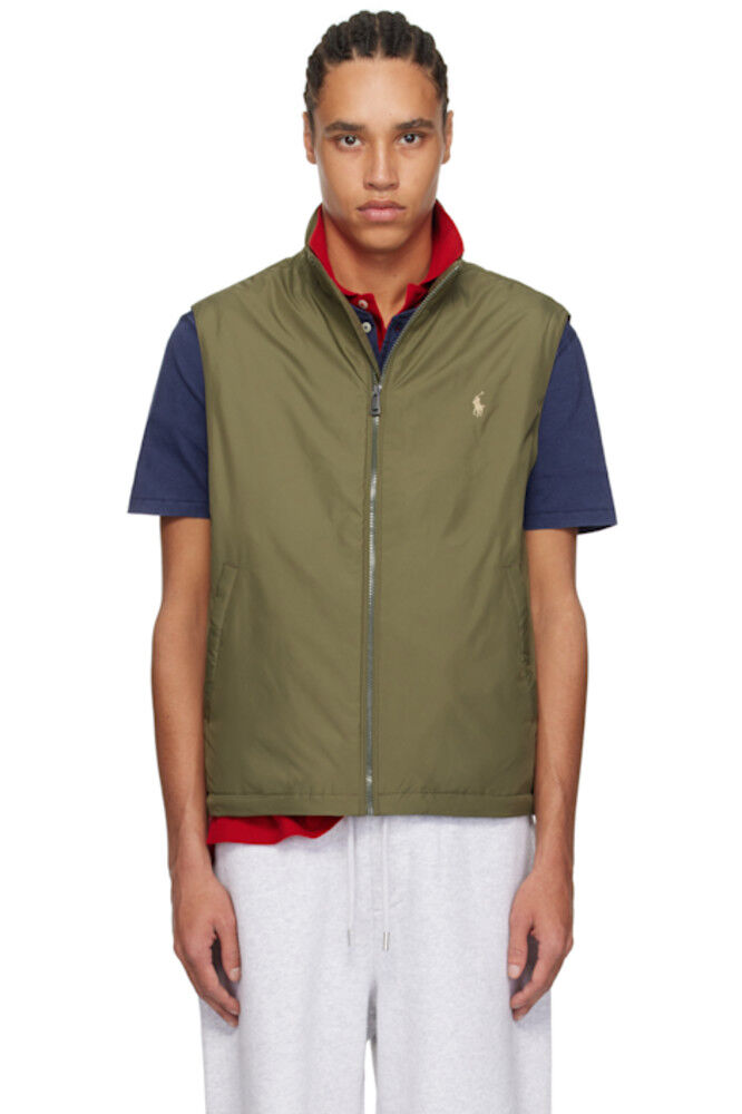 

Жилет из тафты цвета хаки, складываемый в сложенном виде Polo Ralph Lauren