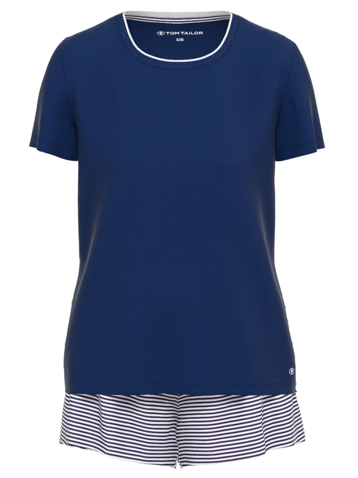 

Tom Tailor Короткие шорты «Флоренс» в сине-средней полоску