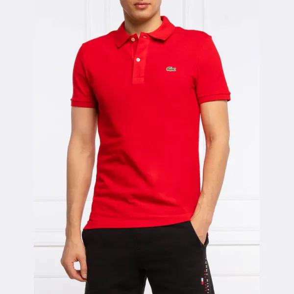 

Облегающая рубашка-поло досада Lacoste, красный
