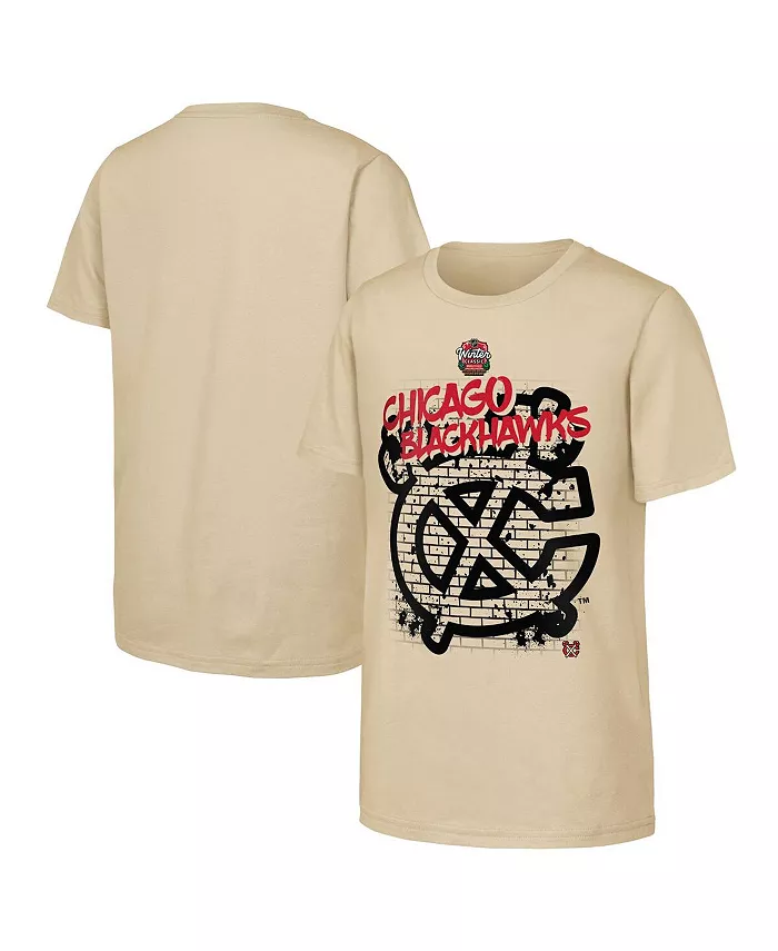 

Футболка с уличным принтом Chicago Blackhawks 2025 NHL Winter Classic для подростков Outerstuff