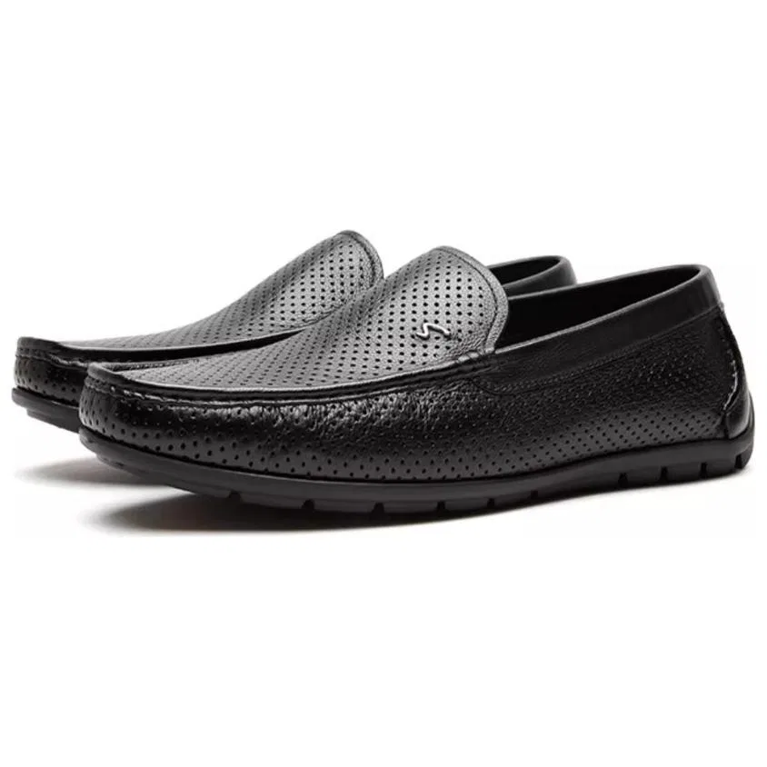 Satchi Top Grain Cow Leather Men's Casual Shoes Men's Black — фото 4