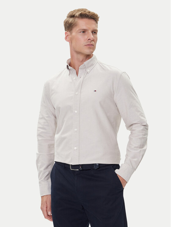 

Рубашка regular fit Solid Heritage MW0MW35774 Tommy Hilfiger, бежевый