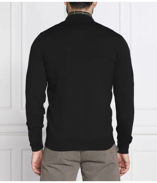 Свитер из шерсти Олбани Slim fit Boss, черный — фото 4