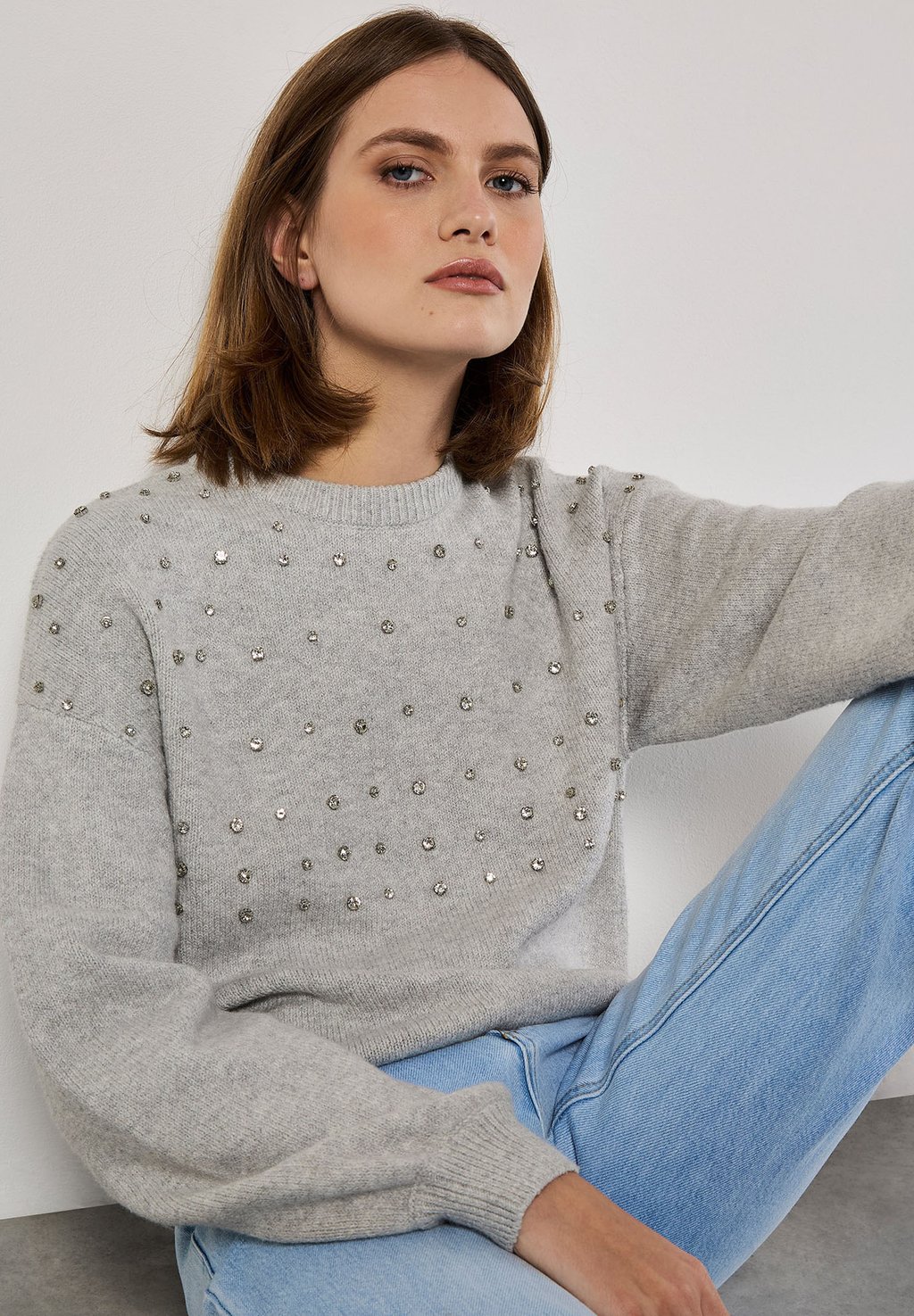 

Джемпер GEM EMBELLISHED Apricot, серый