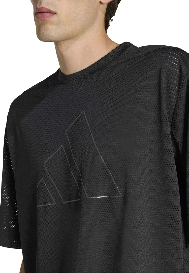 Футболка тренировочная, сетчатая, D4T Power Essentials, черная Adidas — фото 3