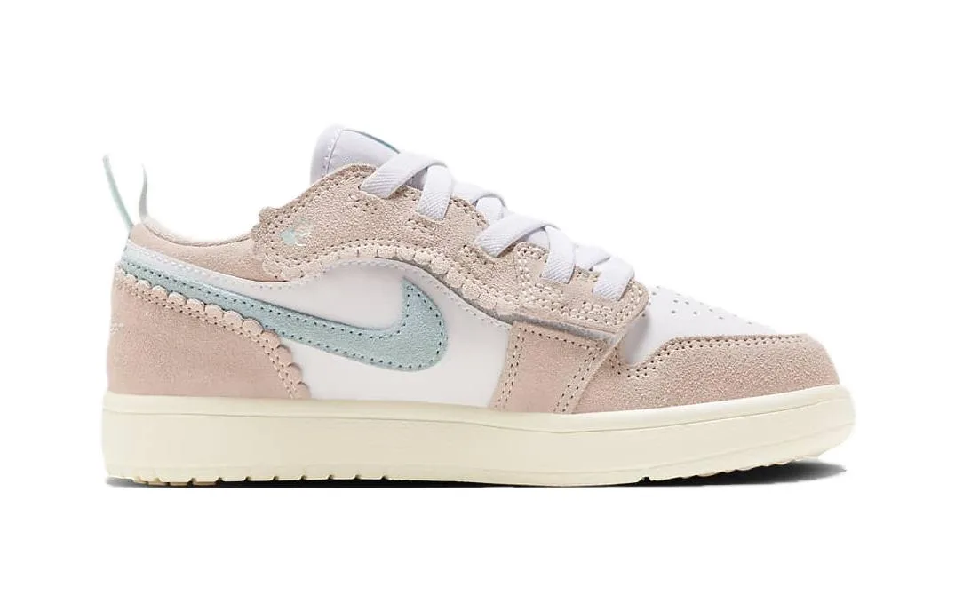 Кроссовки Low Alt SE Scalloped Edge Guava Ice PS Jordan, розовый синий белый — фото 4