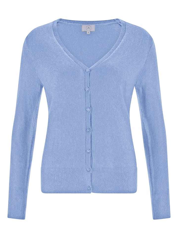 

Светло-голубой кардиган с V-образным вырезом CASH-MERE.CH