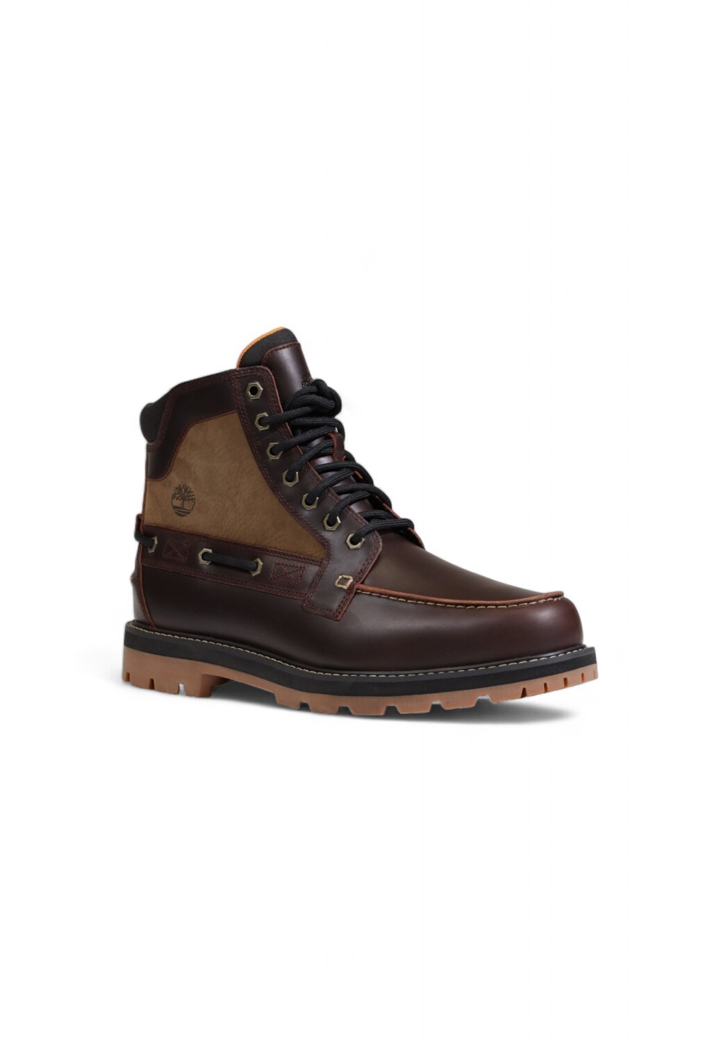 Мужские ботинки Timberland на шнуровке комбинированные, коричневый — фото 3