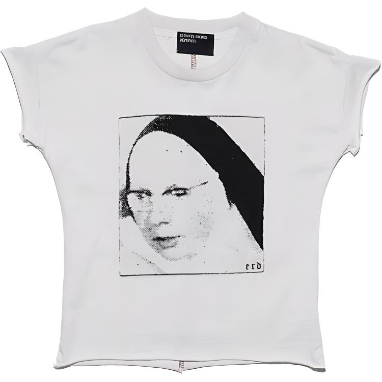 

Футболка Enfants Riches Déprimés с принтом монахини, белая