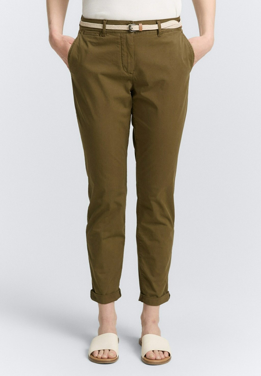 

Чиносы SLIM TOM TAILOR, оливковый