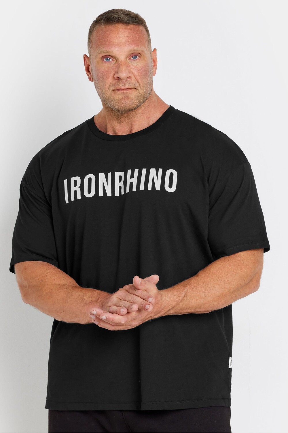 

Футболка Ironrhino спереди и сзади Badrhino Big & Tall, черный