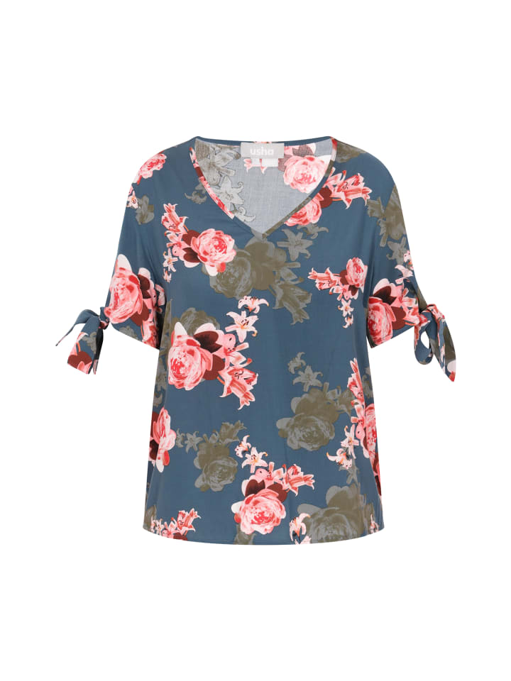 

Блузка Usha, цвет dark green multicolor