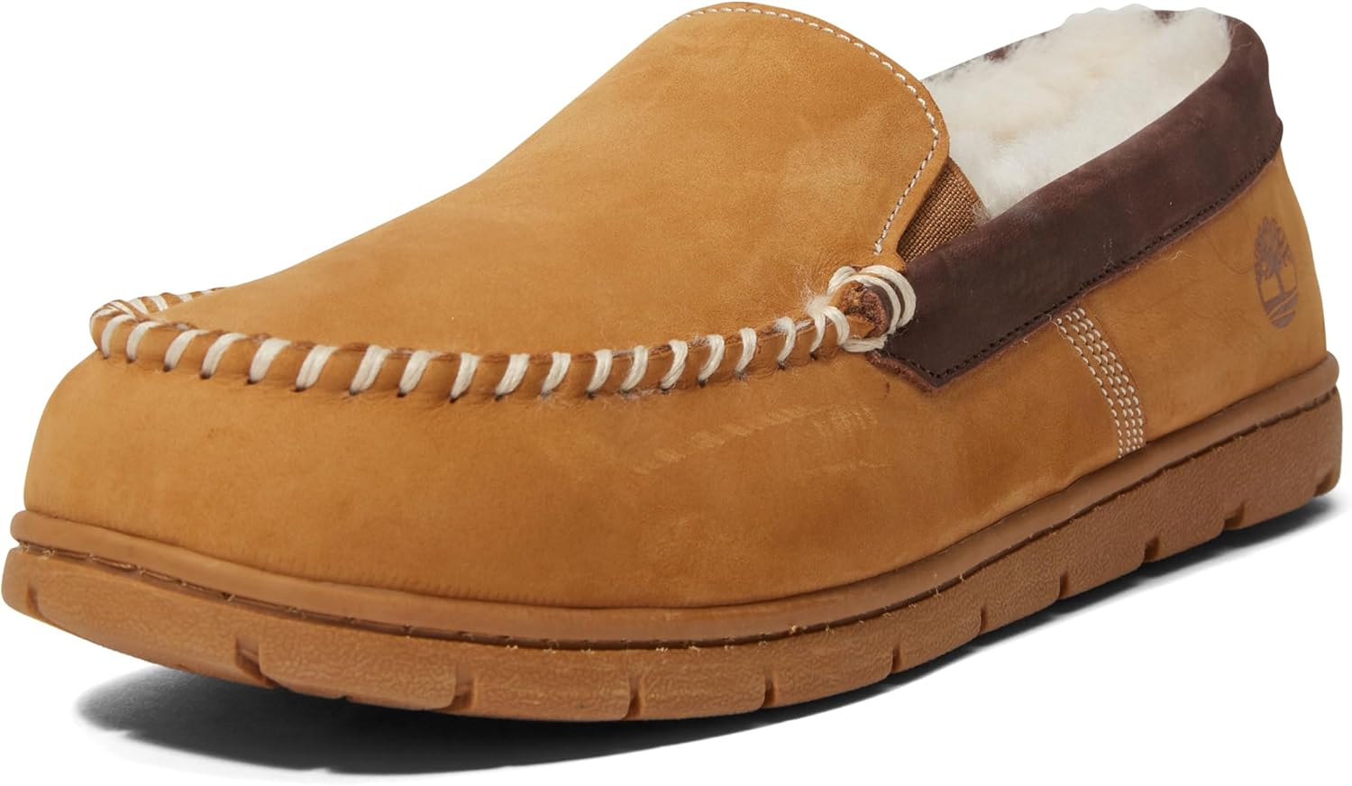 

Timberland мужские тапочки Mendon Peak Shearling Venetian Moc из нубука, Wheat