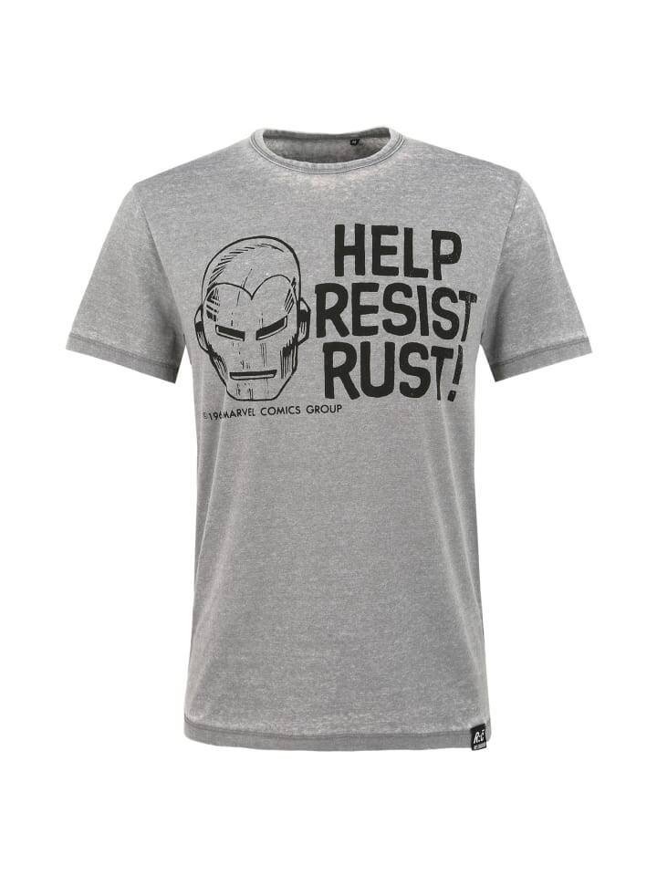 

Футболка Re:Covered T-Shirt Marvel Help Resist Rust, серый