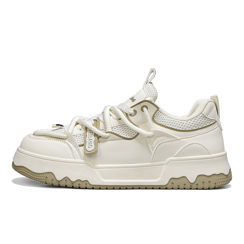 

Нескользящие, амортизирующие, дышащие, низкие, детские, повседневные кроссовки Wooden houses, белый/серый