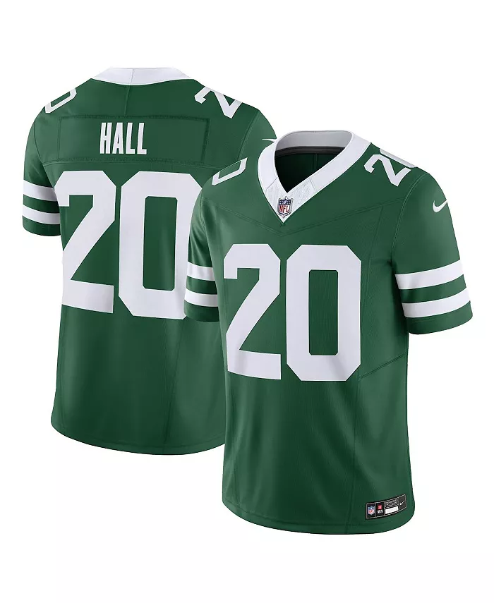 

Мужская лимитированная джерси Breece Hall Legacy New York Jets Vapor F.U.S.E Nike, зеленый