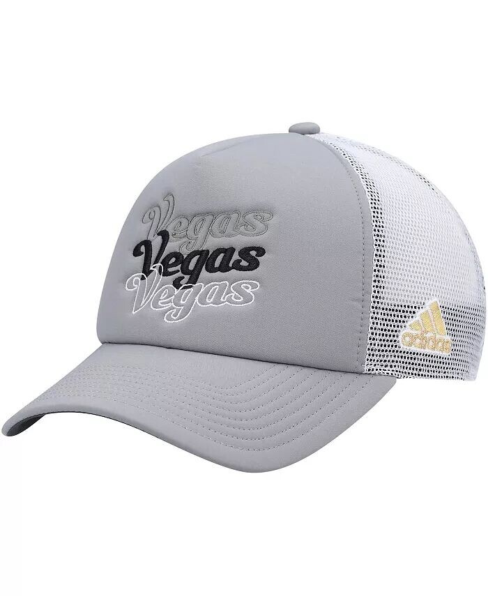 

Женская серо-белая кепка Vegas Golden Knights Foam Trucker Snapback Adidas, серый
