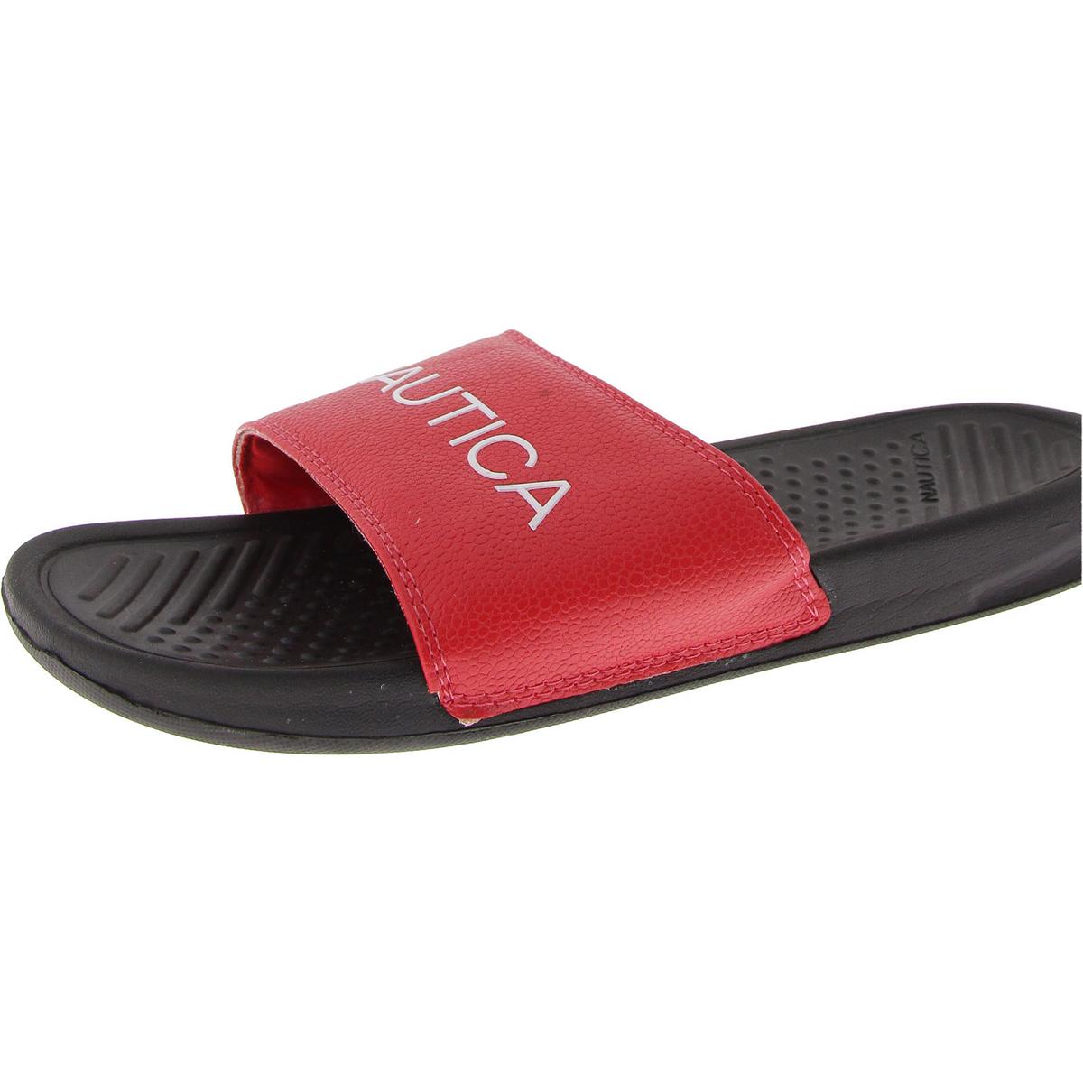 

Сандалии Bretton Mens Logo Flat Slide Nautica, красный/белый/черный