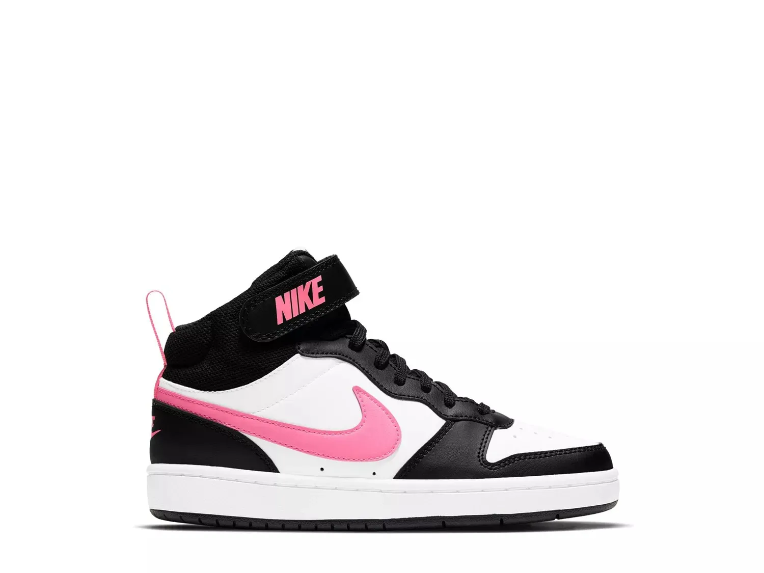 

Кроссовки Nike Court Borough Mid 2 — детские, черные/розовые