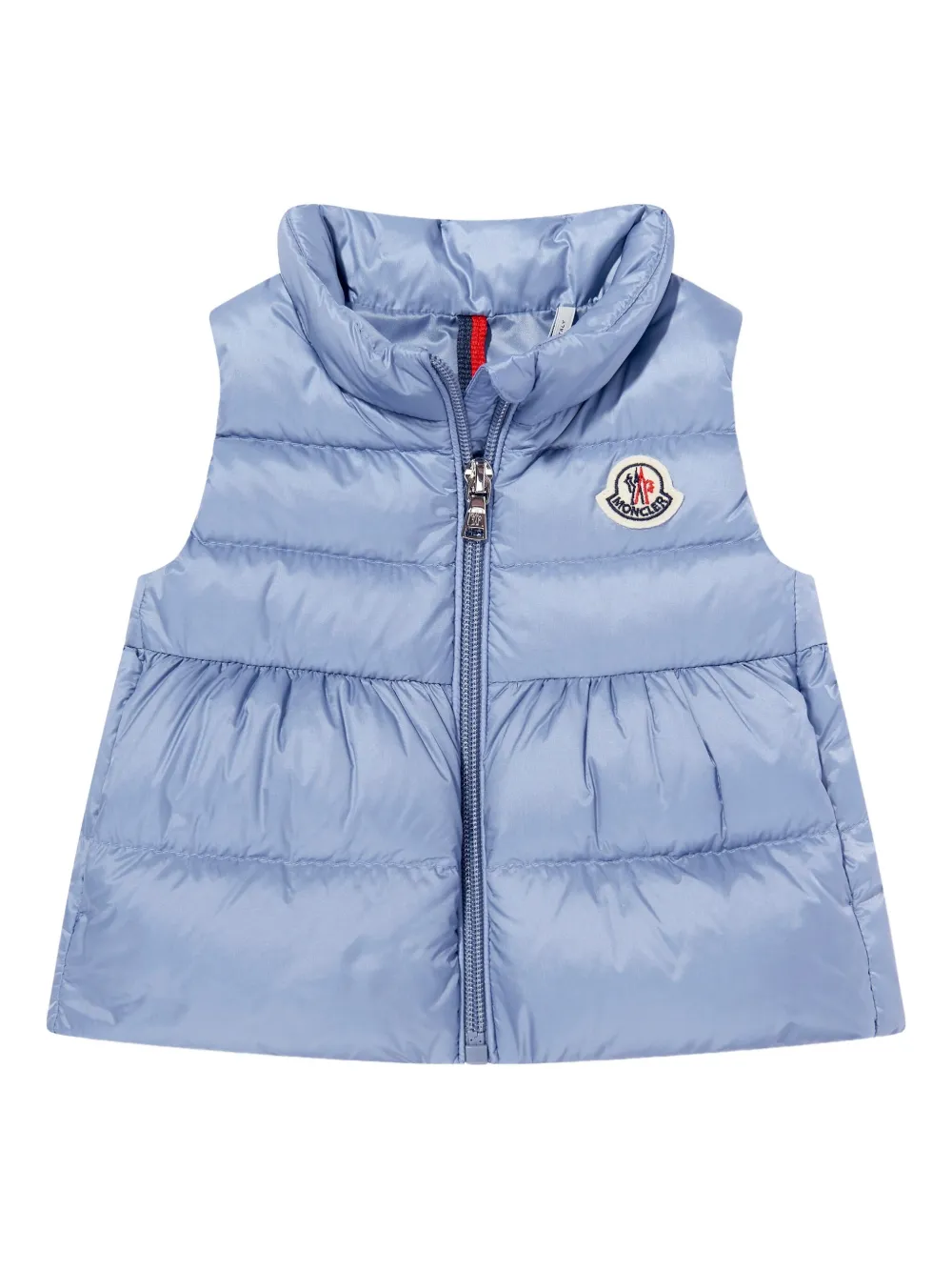 

Стеганый жилет с нашивкой-логотипом Moncler Enfant, синий