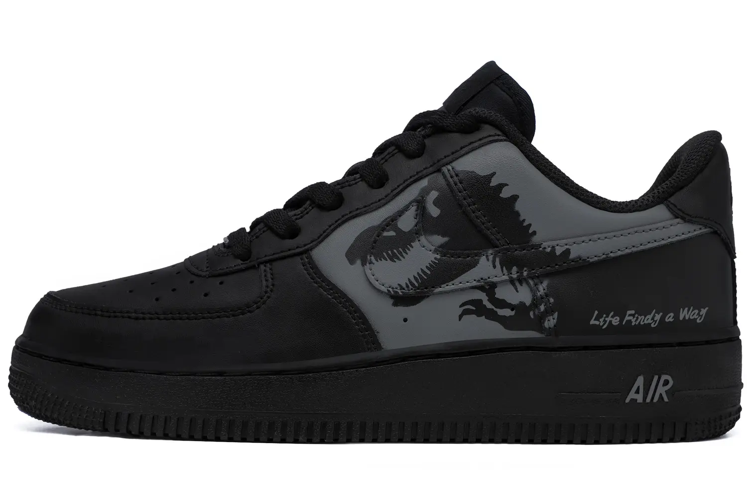 

Nike Air Force 1 07 Height Increasing Abrasion Resistant Low top Skateboard Shoes мужские черно-серые