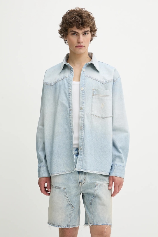 

Джинсовая рубашка Won Hundred, синий