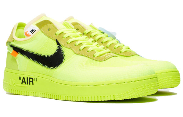 Кроссовки x off-white air force 1 low 'volt' Nike, мультиколор — фото 2