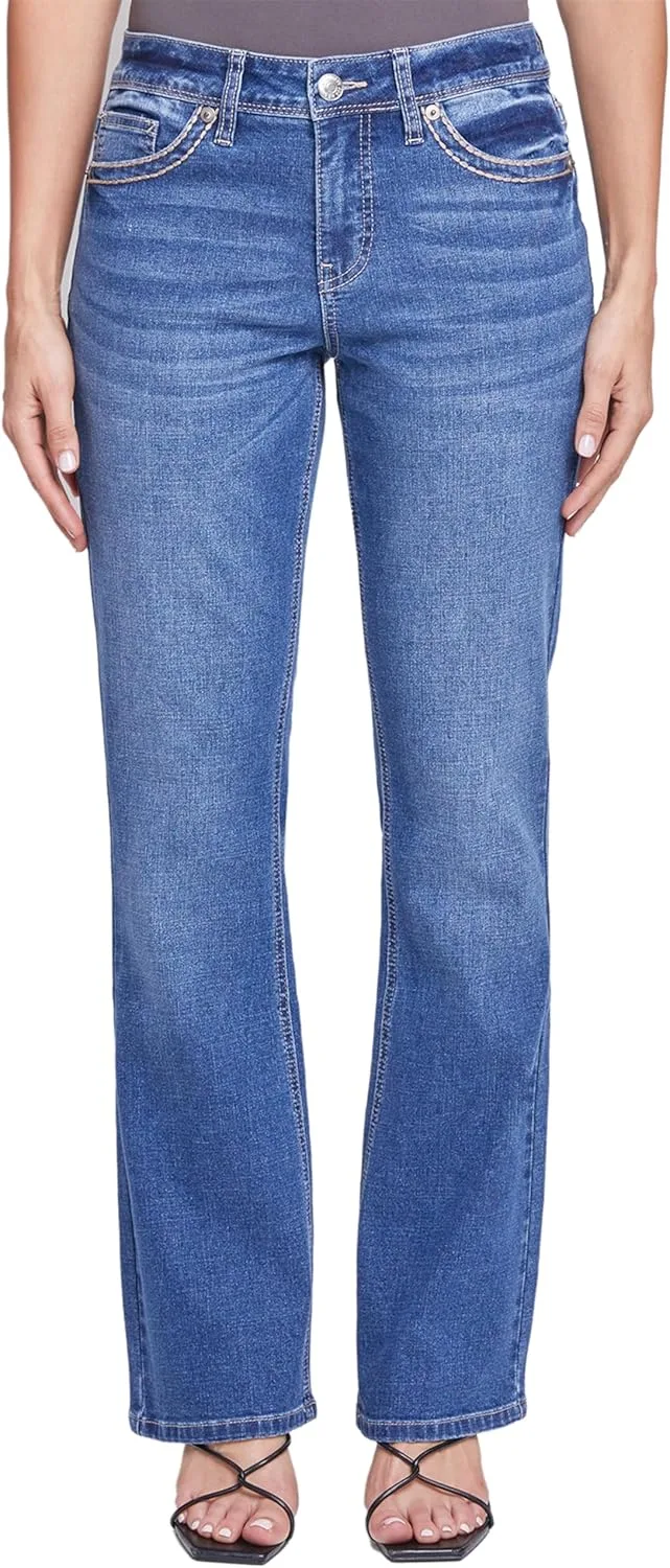 

Royalty for Me женские джинсы boot cut с заклепками и накладными карманами