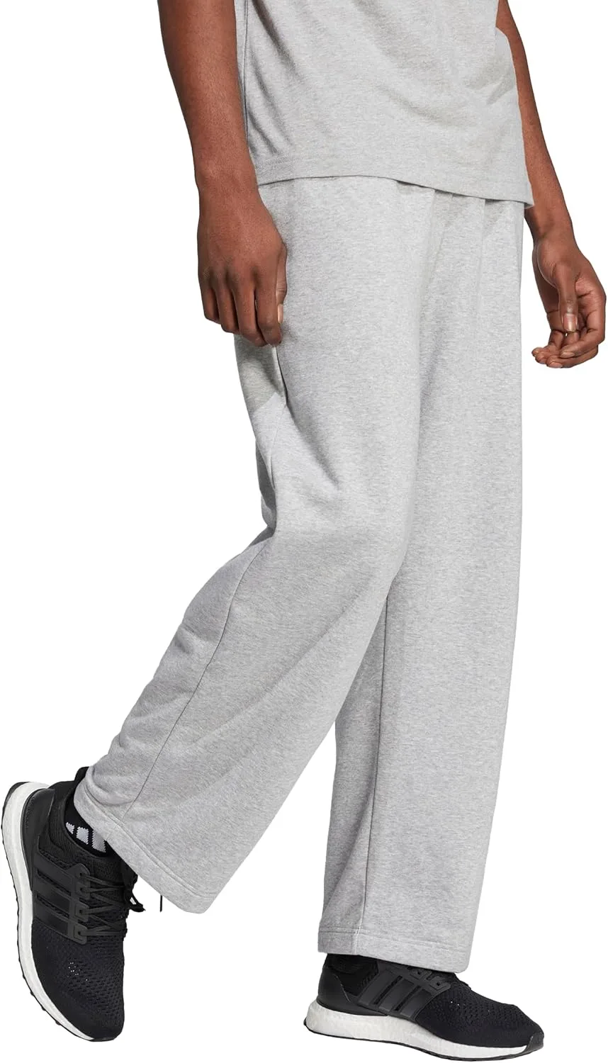 Мужские брюки Adidas Essentials 3-bar Wide Leg, серый/черный — фото 3