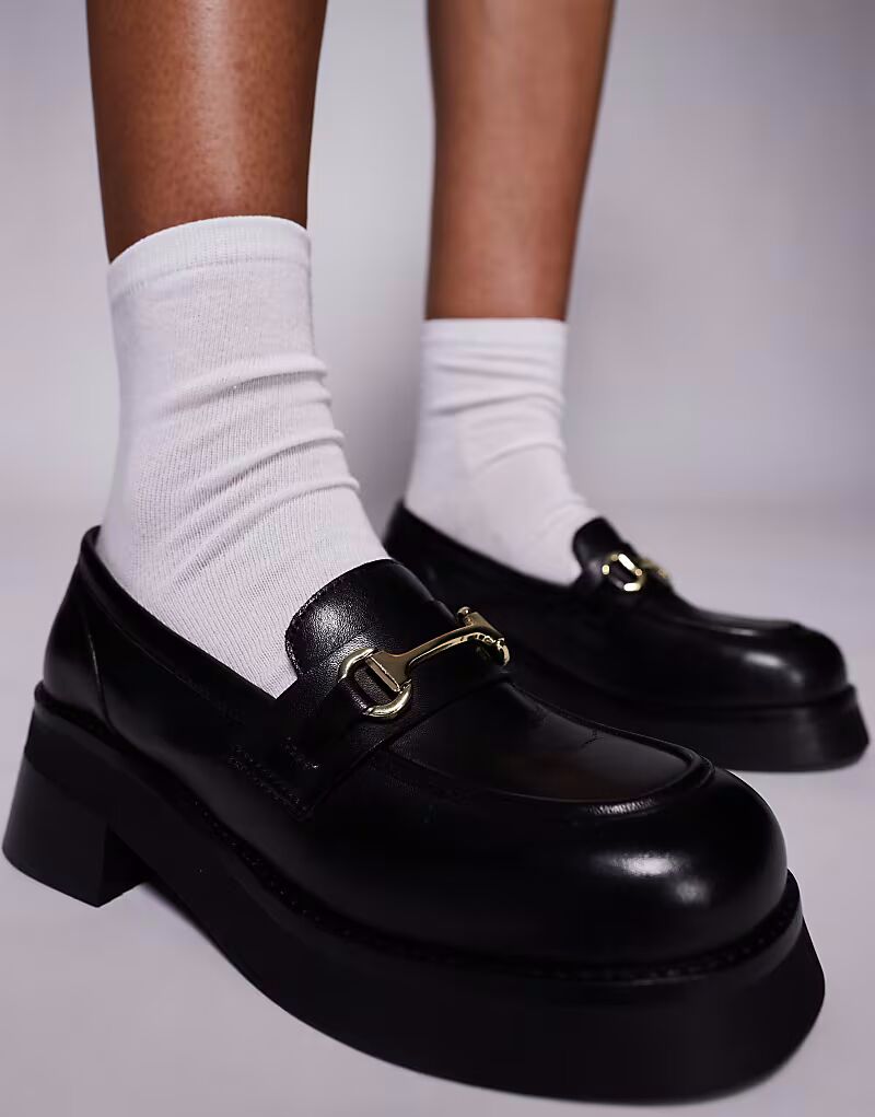 Лоферы Walk London Cheryl из черной кожи