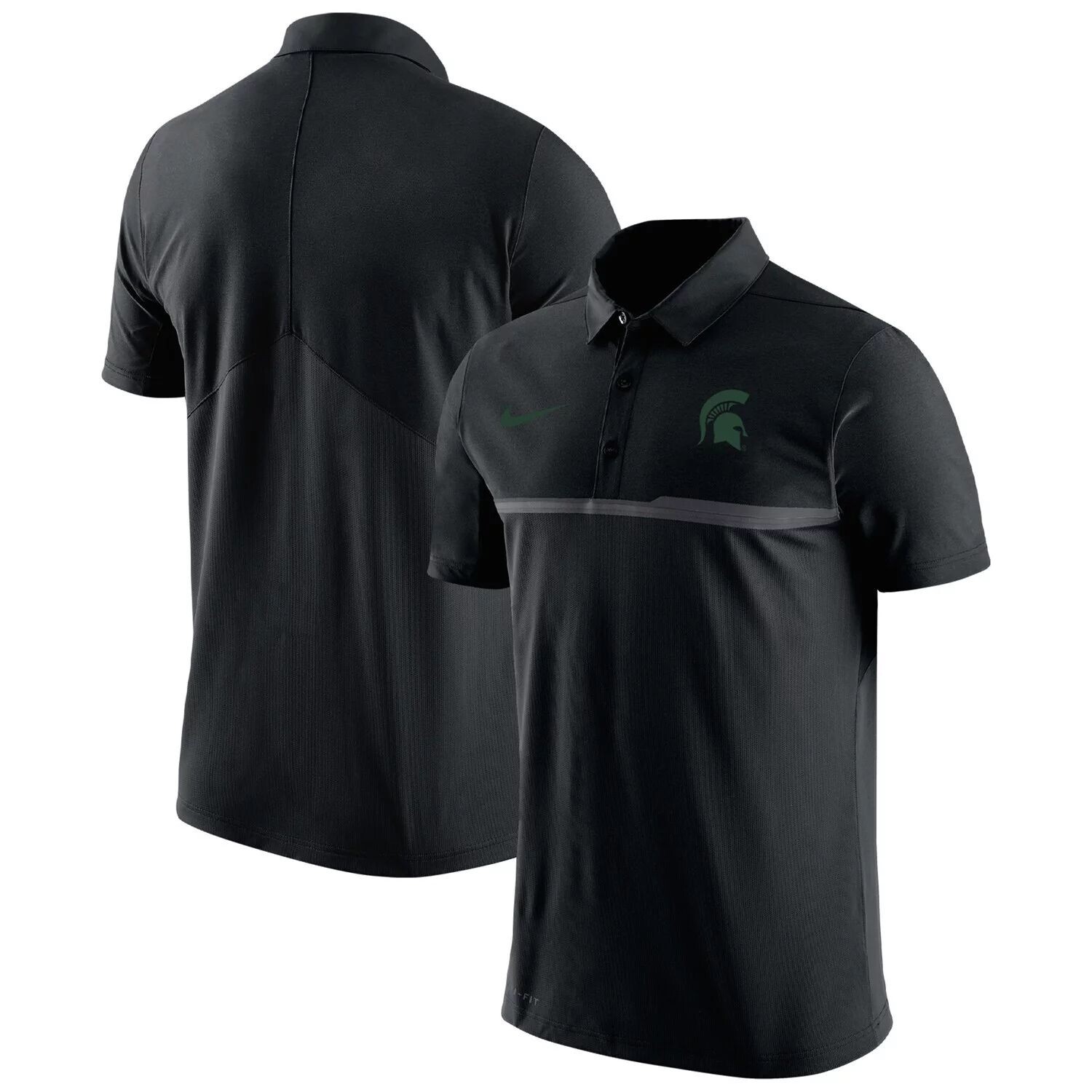 

Мужская черная команда Michigan State Spartans 2023 Coach Performance Polo Nike, Черный, Мужская черная команда Michigan State Spartans 2023 Coach Performance Polo Nike