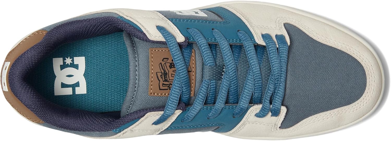 Мужские кроссовки DC Shoes Manteca 4 водонепроницаемые зимние высокие скейтерские, белый/синий/серый — фото 2