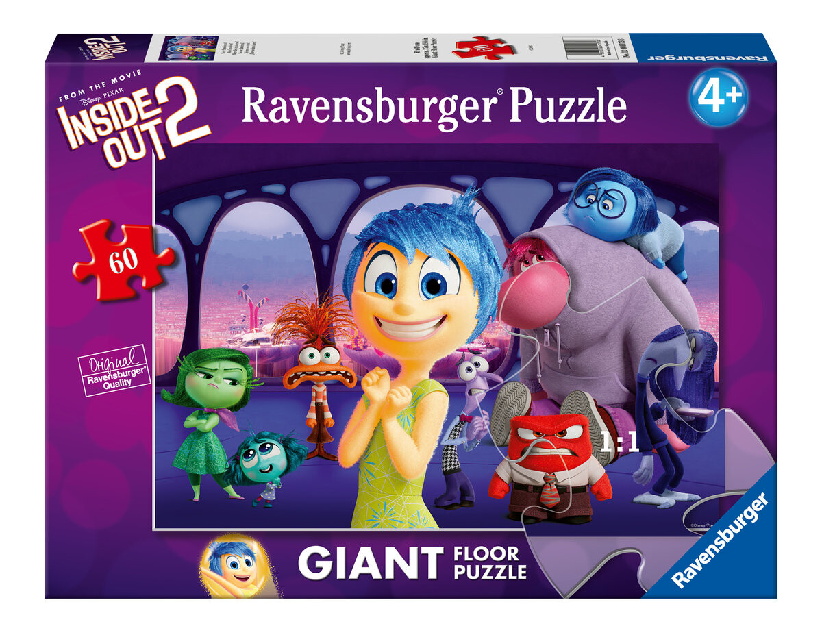 

2D пазл для детей Гигант, Inside Out 2, 60 деталей Ravensburger