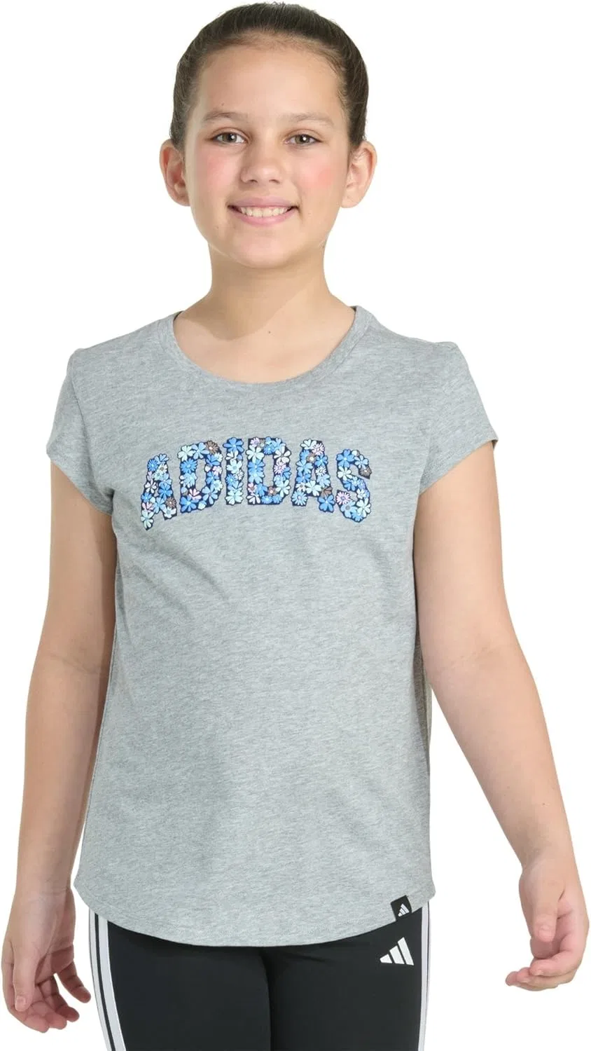 Футболка детская adidas, цвет Medium Grey Heather