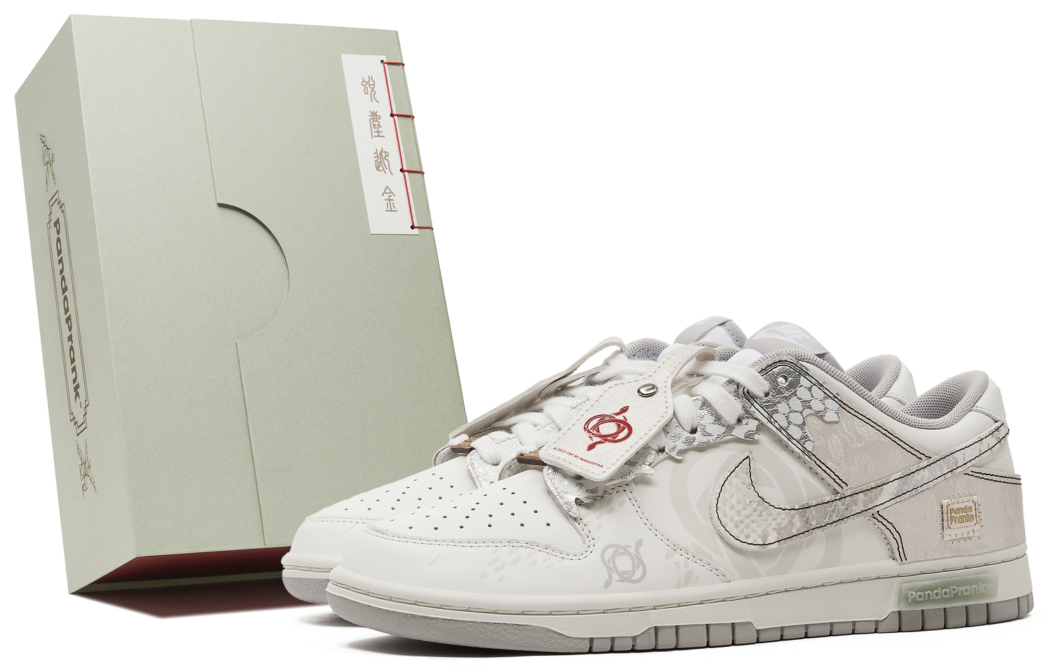 

Nike Кроссовки для скейтбординга Dunk Slip Resistant Abrasion Resistant мужские низкие серебристо-серые