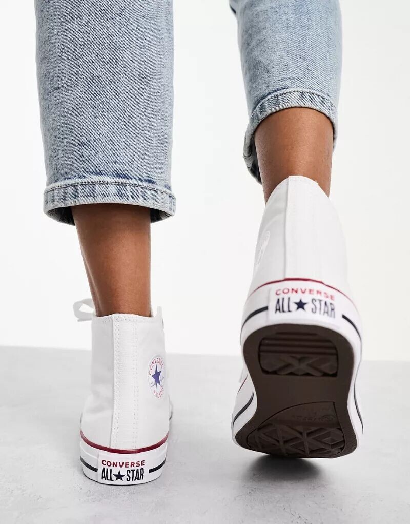 Белые кроссовки унисекс Converse Chuck Taylor All Star Hi Wide Fit — фото 4