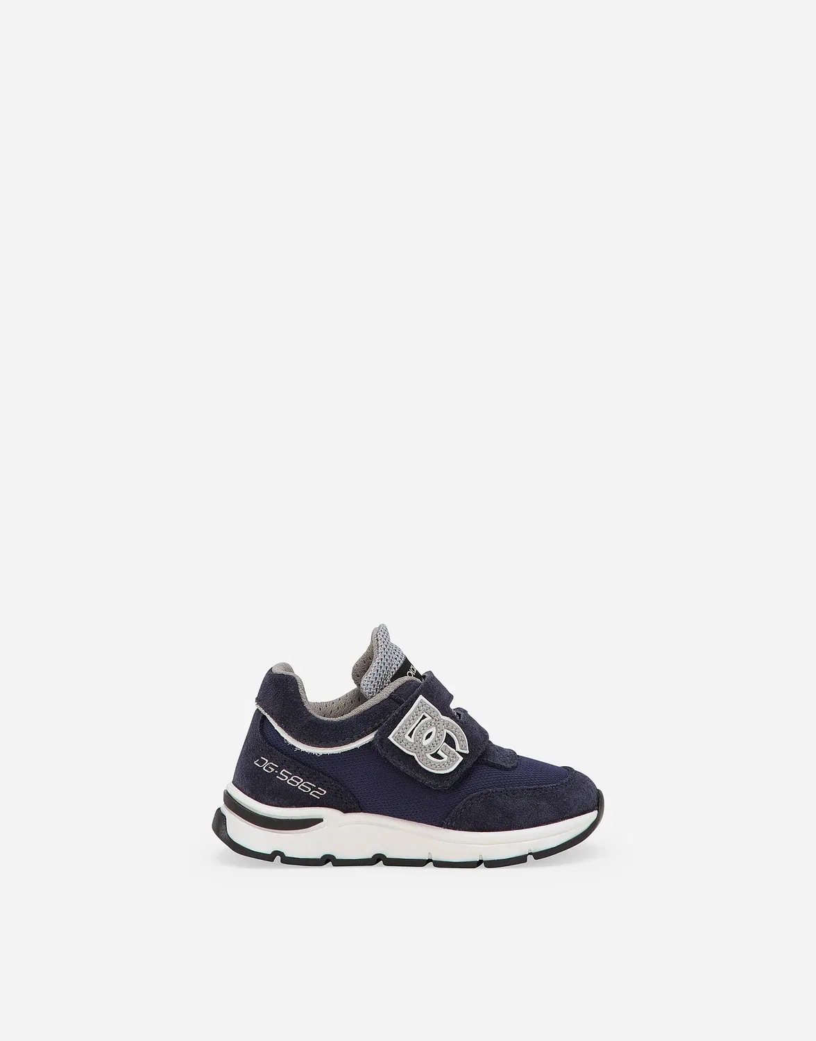 Кроссовки DG Running низкие из сетки и спилка Dolce&Gabbana, синий