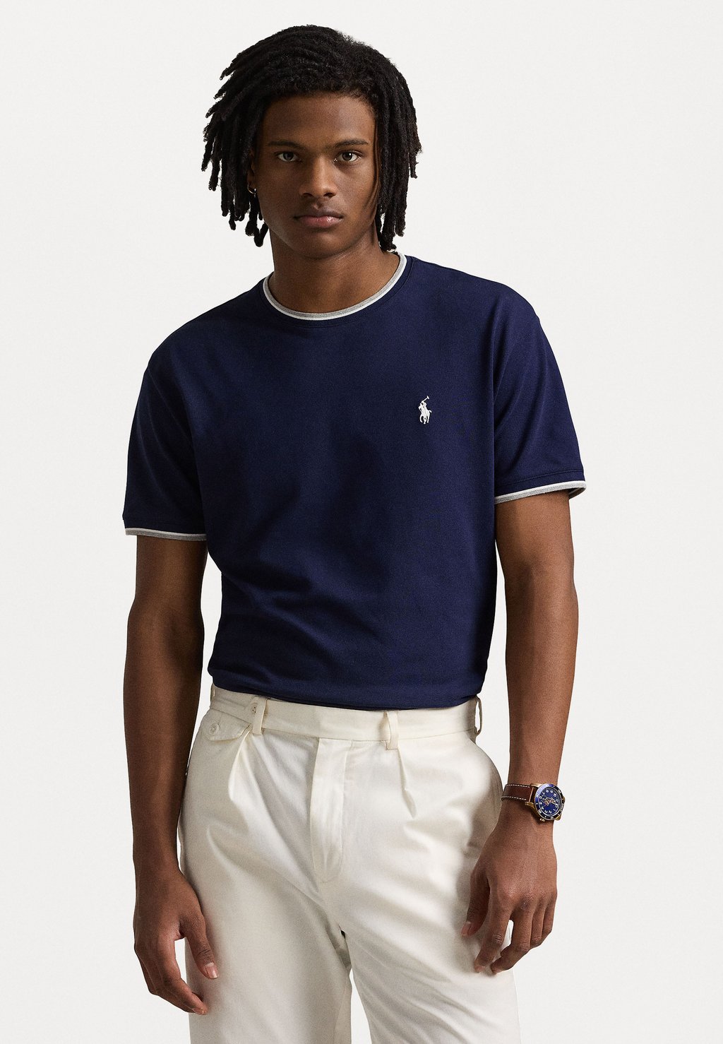 

Базовая футболка CLASSIC FIT STRETCH T-SHIRT Polo Ralph Lauren, темно-синий