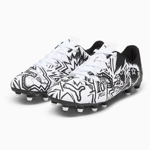 Детские футбольные бутсы для игры на твердом/искусственном грунте Puma X Christian Pulisic Tacto Ii, белый — фото 4