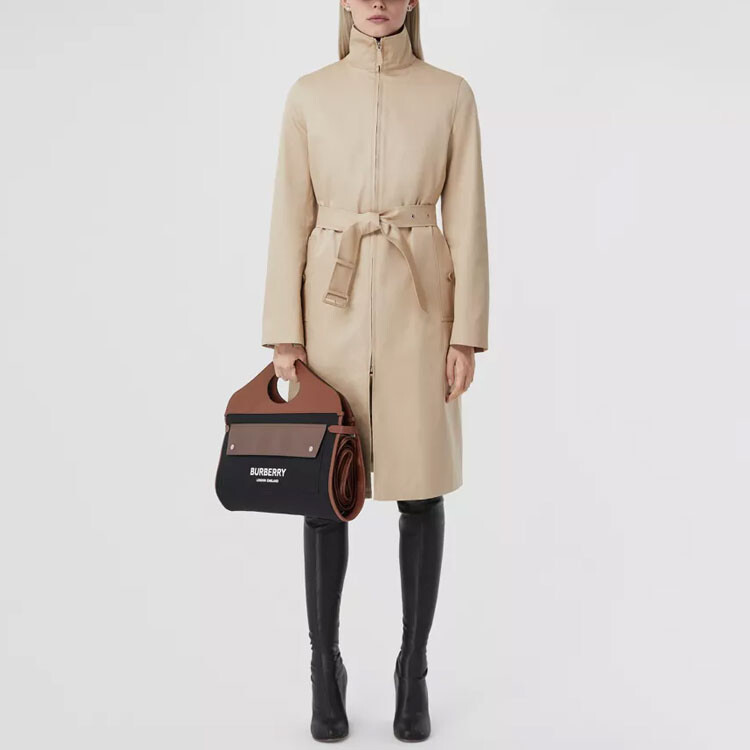 Пальто женское Burberry с клетчатым подкладом, желто-коричневый — фото 4