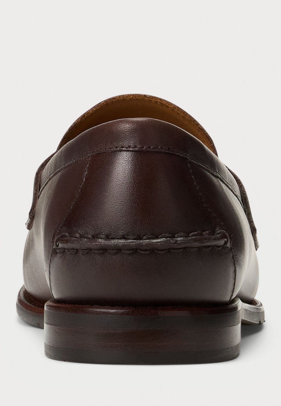 Лоферы Polo Ralph Lauren ALSTON BURNISHED LEATHER PENNY LOAFER, Dark Brown — фото 3