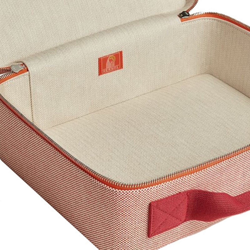 HERMES Сумка Canvas, портативная сумка для хранения Women's Orange & Red — фото 3