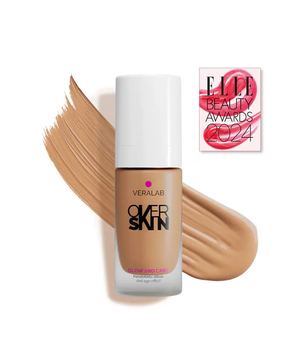 Тональная основа Glow And Care 30 мл Overskin Veralab, 8.5 Macadamia 8.5 Macadamia — фото 2