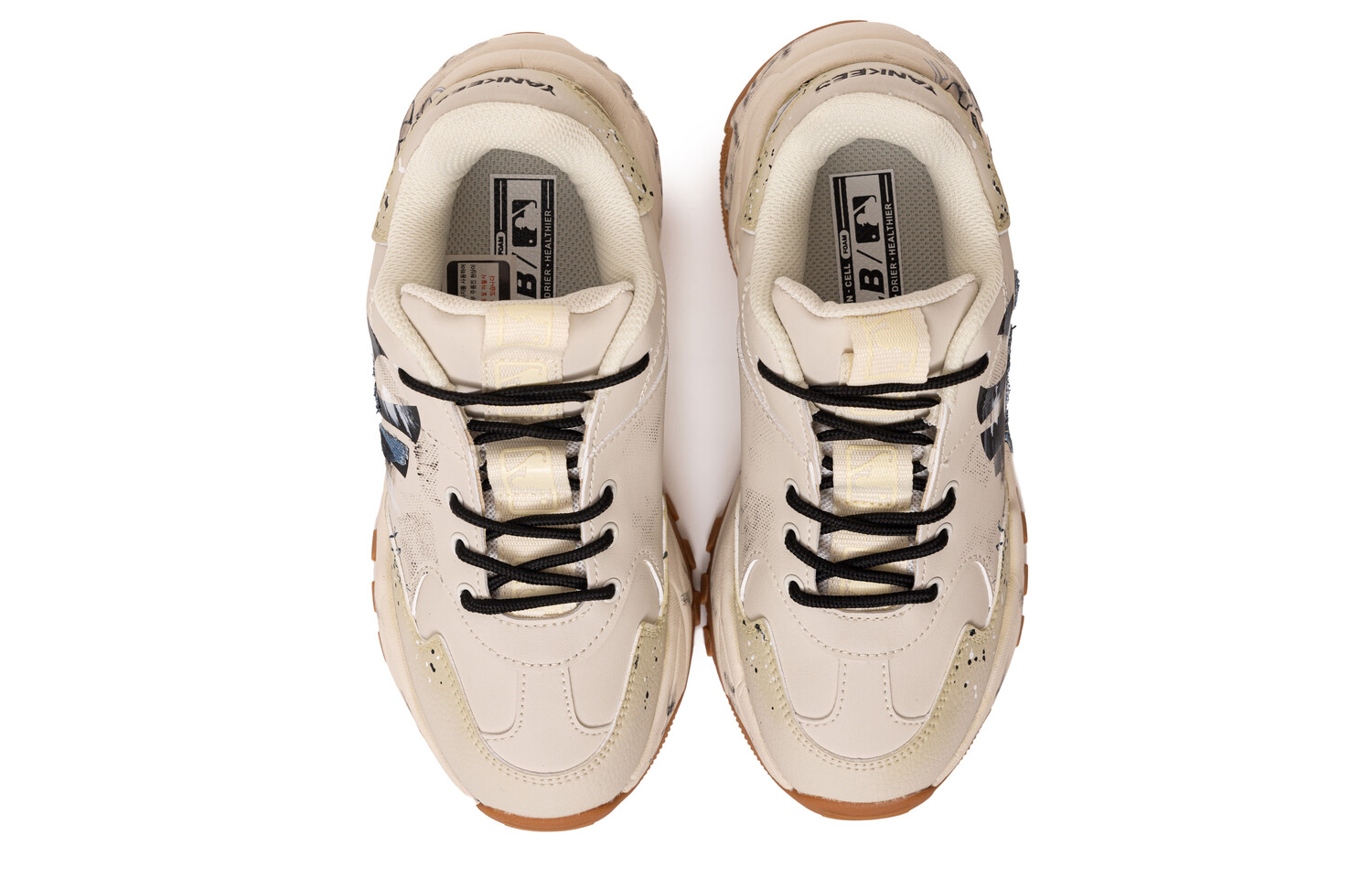 

Кроссовки MLB Big Ball Chunky Chunky Sneakers Unisex Low-top Beige/black, цвет Champagne
