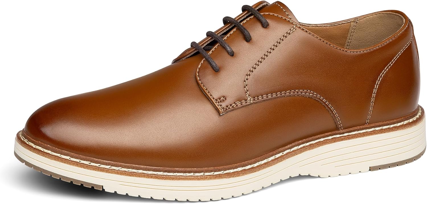 

Мужские повседневные туфли Bruno Marc Crossflex, деловые формальные оксфорды-кеды, коричневый